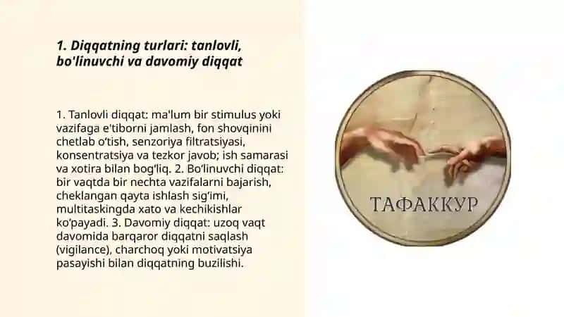 Diqqat, idrok va tafakkur 3