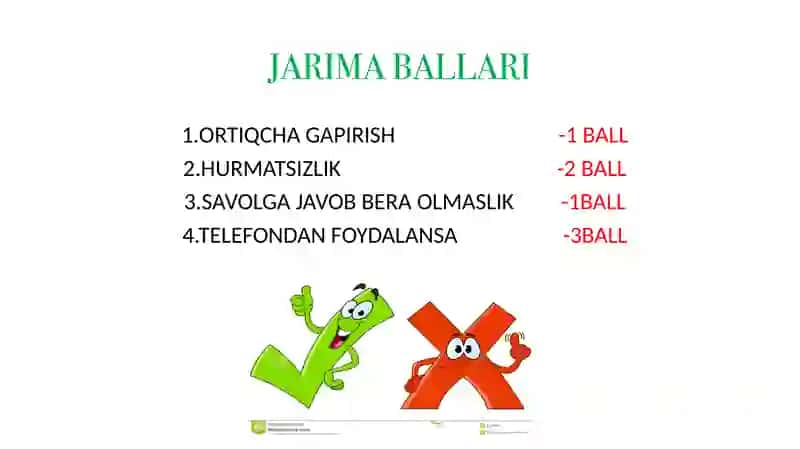 dars olib borish uchun shablon 3