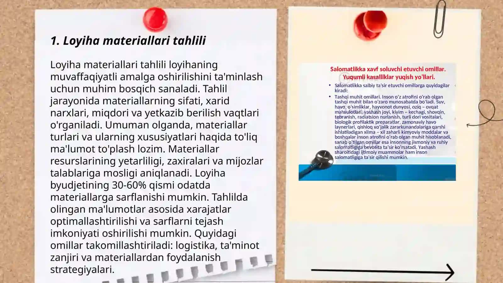 Loyiha materiallari tahlili 3