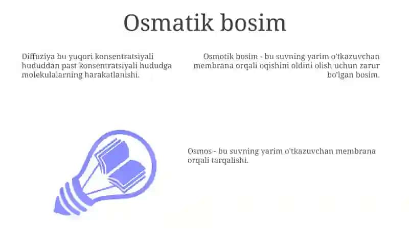 Diffuziya va osmos xossalari 3