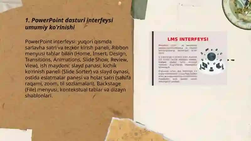 Power point dasturi interfeysi va vazifasi 3