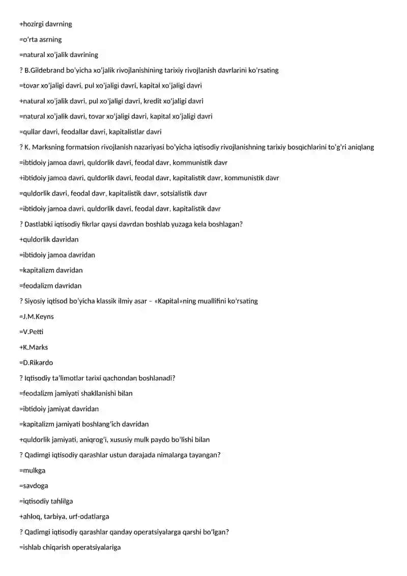 Iqtisodiy qarashlar tizimi 3