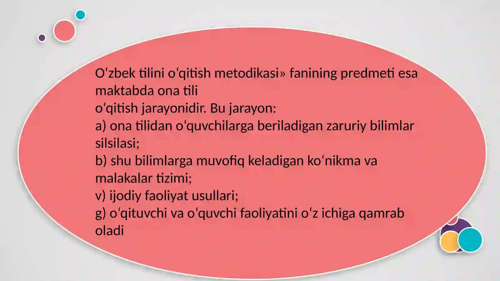 O‘zbek tilini o‘qitish metodikasi fani 3