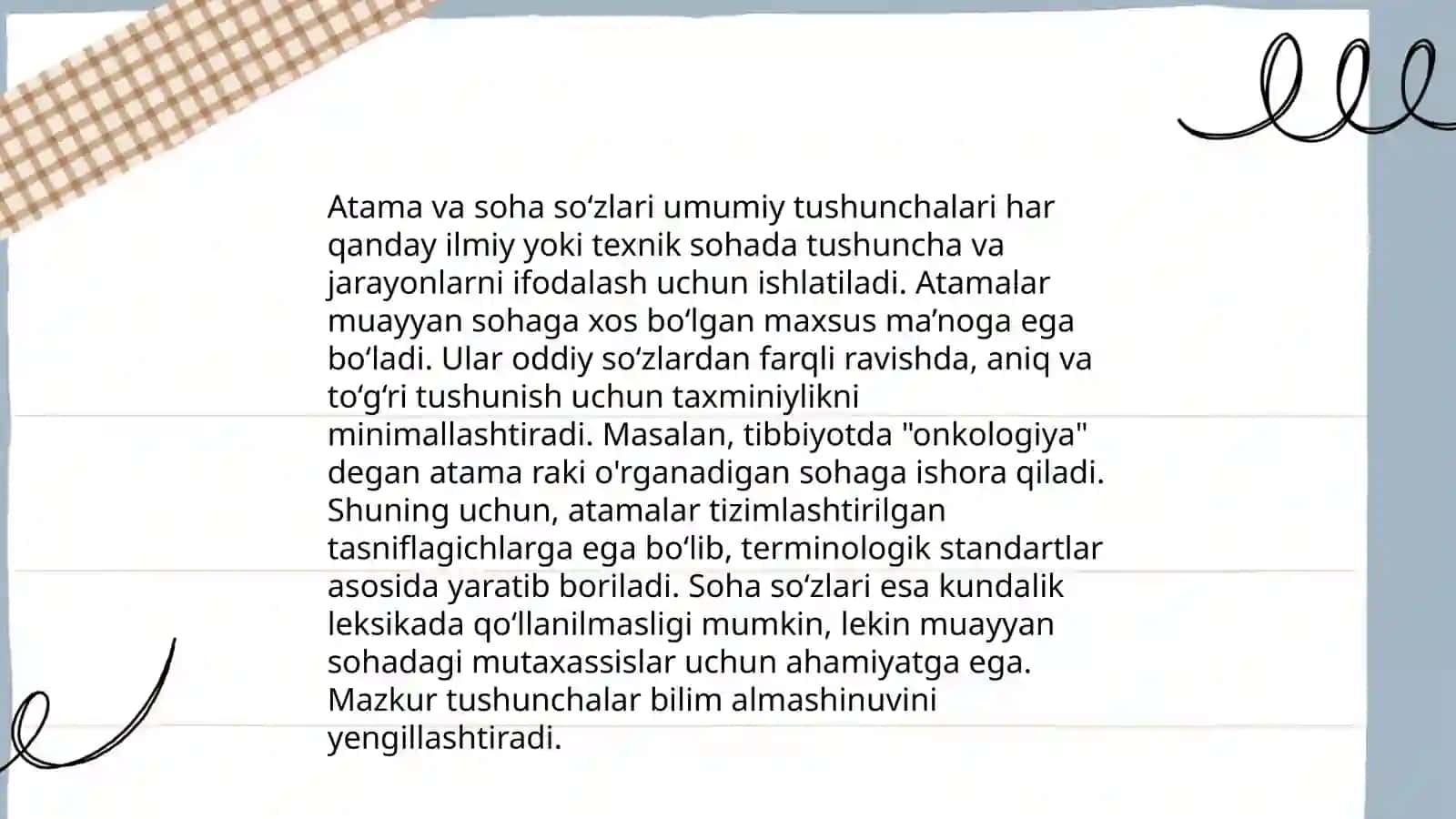 Atama va soha so‘zlari 3