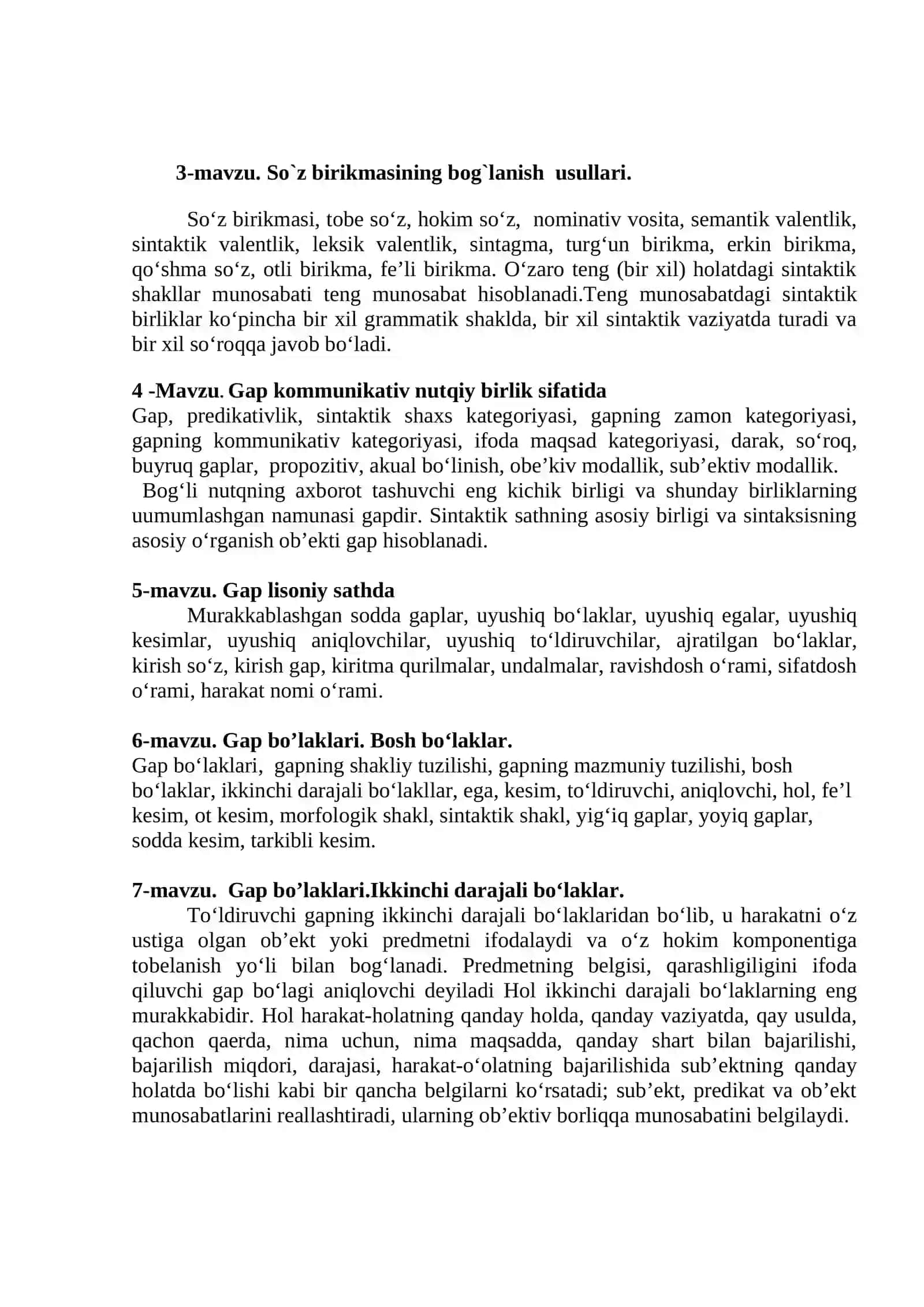 HOZIRGI O‘ZBEK TILI 3