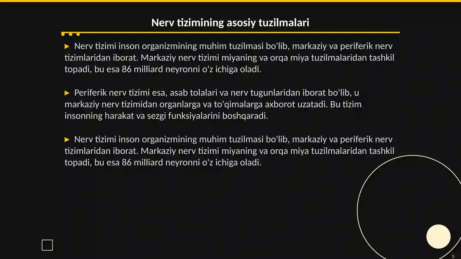 Nerv Tolalari va Nerv Ohirlari 3