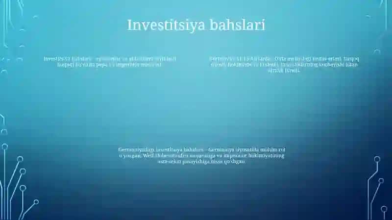 Investitsiya Bahslari 3