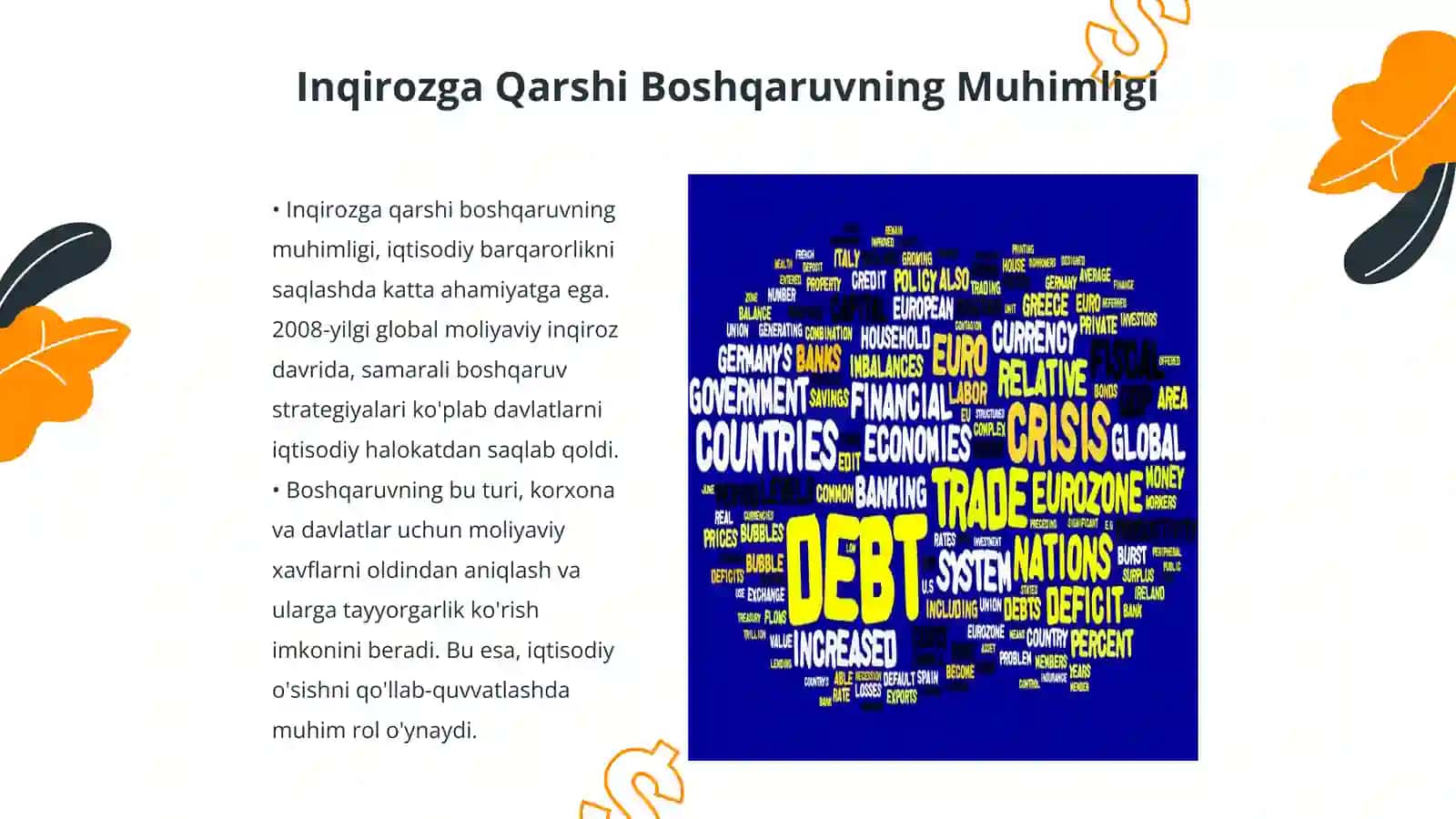 Inqirozga Qarshi Boshqaruv 3