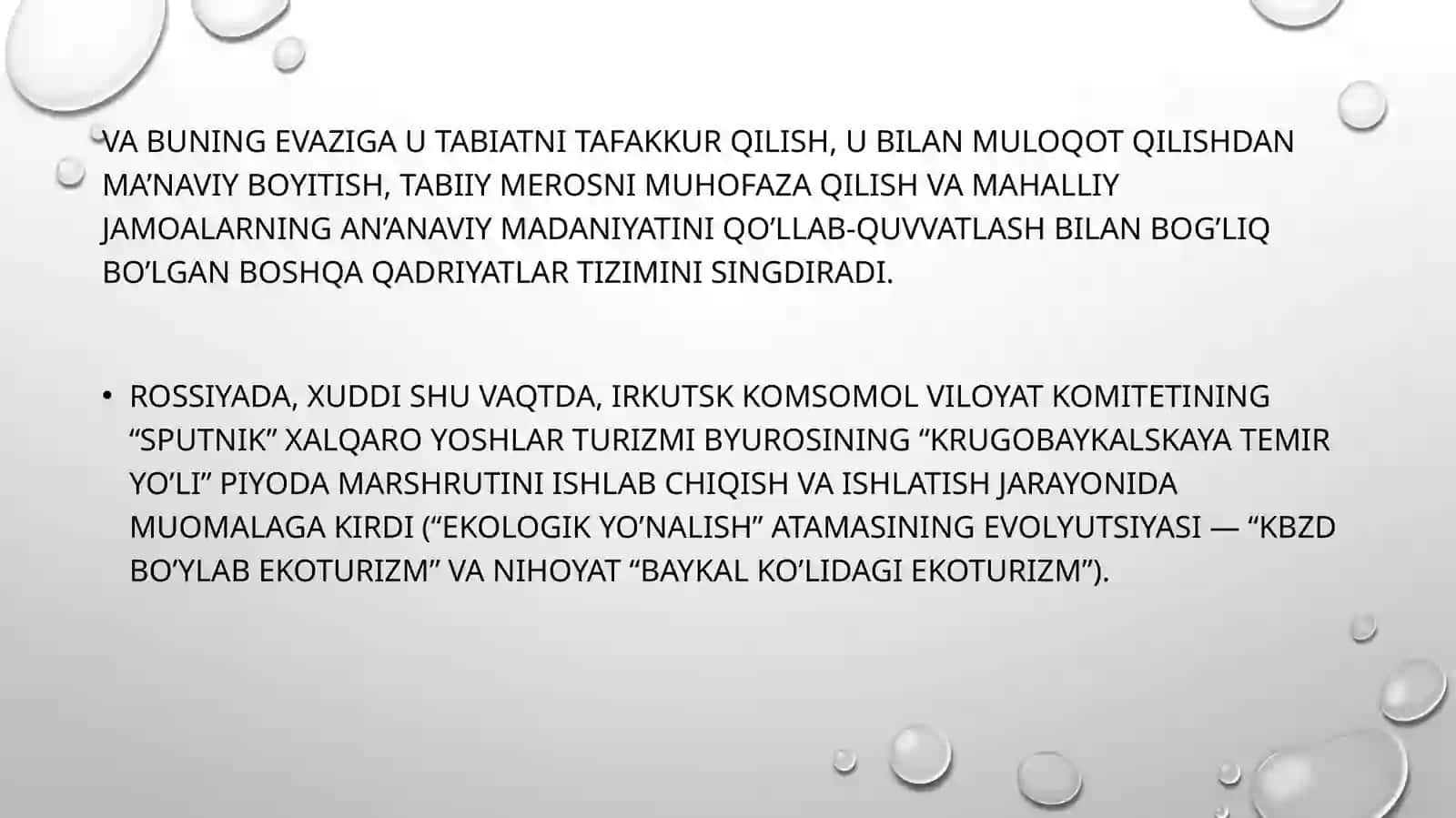 Ekoturizmning ilmiy metodik nazariy asoslari. 3