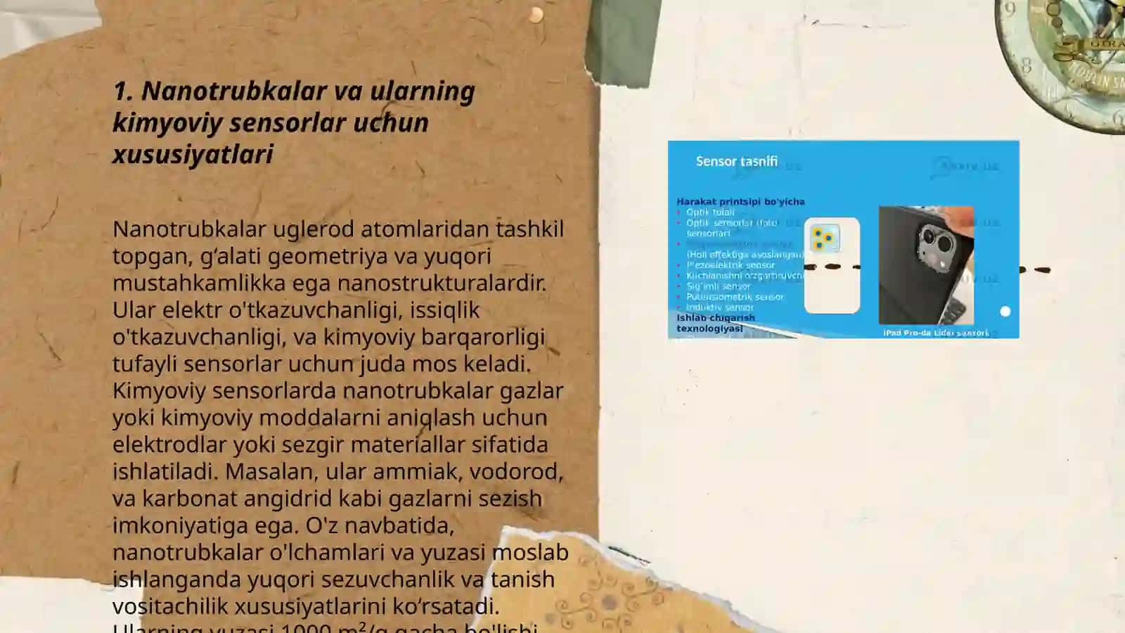 Kimyoviy sensorlarda nanotrubkalarni qoʻllanilishi 3