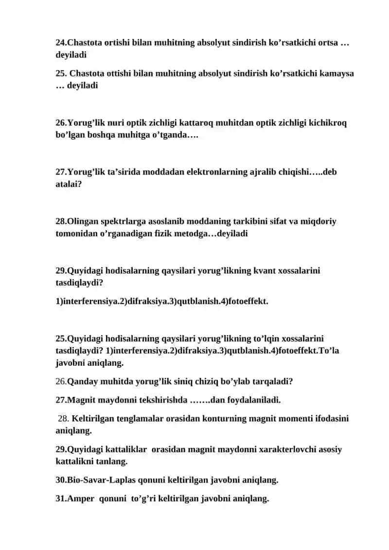 Mavzu: Fizika qonunlari 3