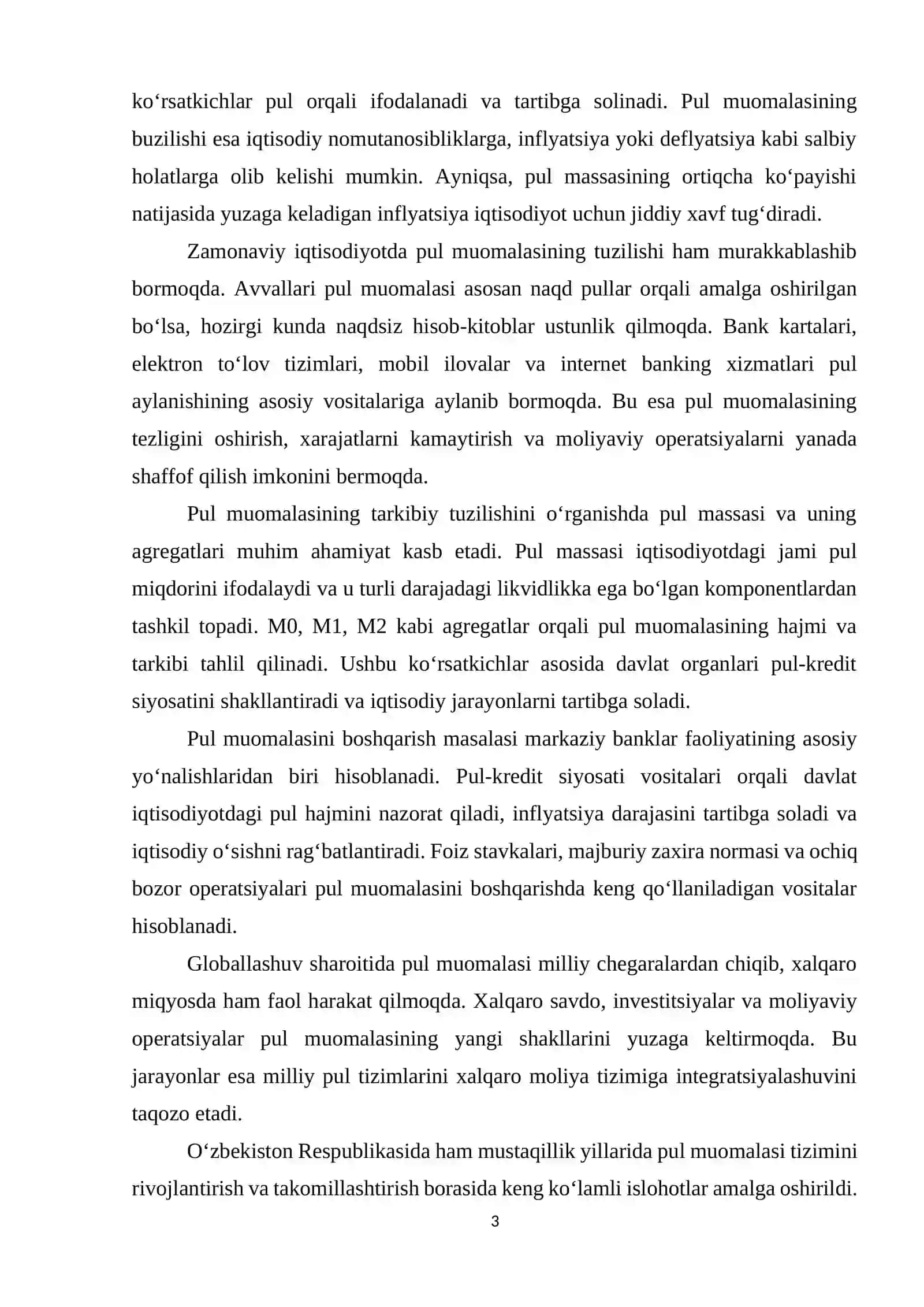 Pul muomilasi va uning tuzilishi 3