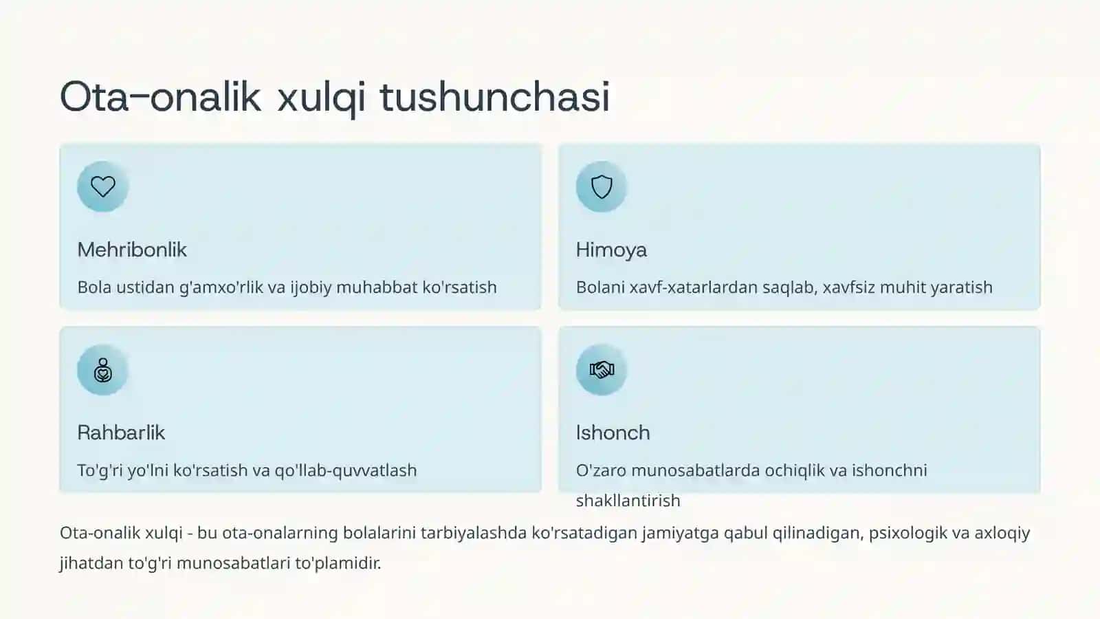 Ota-onalik xulqi va bola tarbiyasi 3
