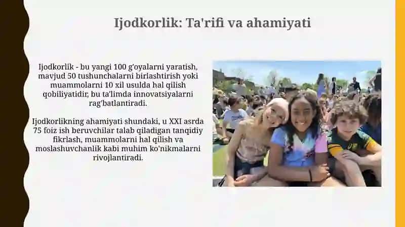 Kreativlik va pedagogik etika 3