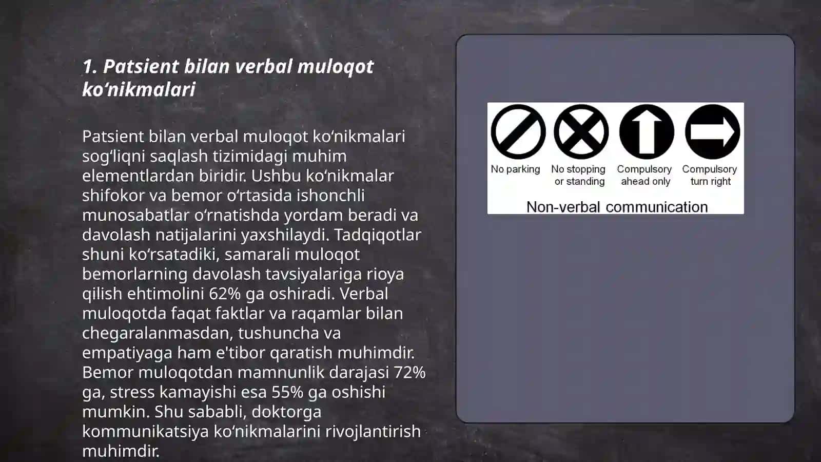 Patsient bilan verbal va noverbal muloqot ko`nikmalari 3