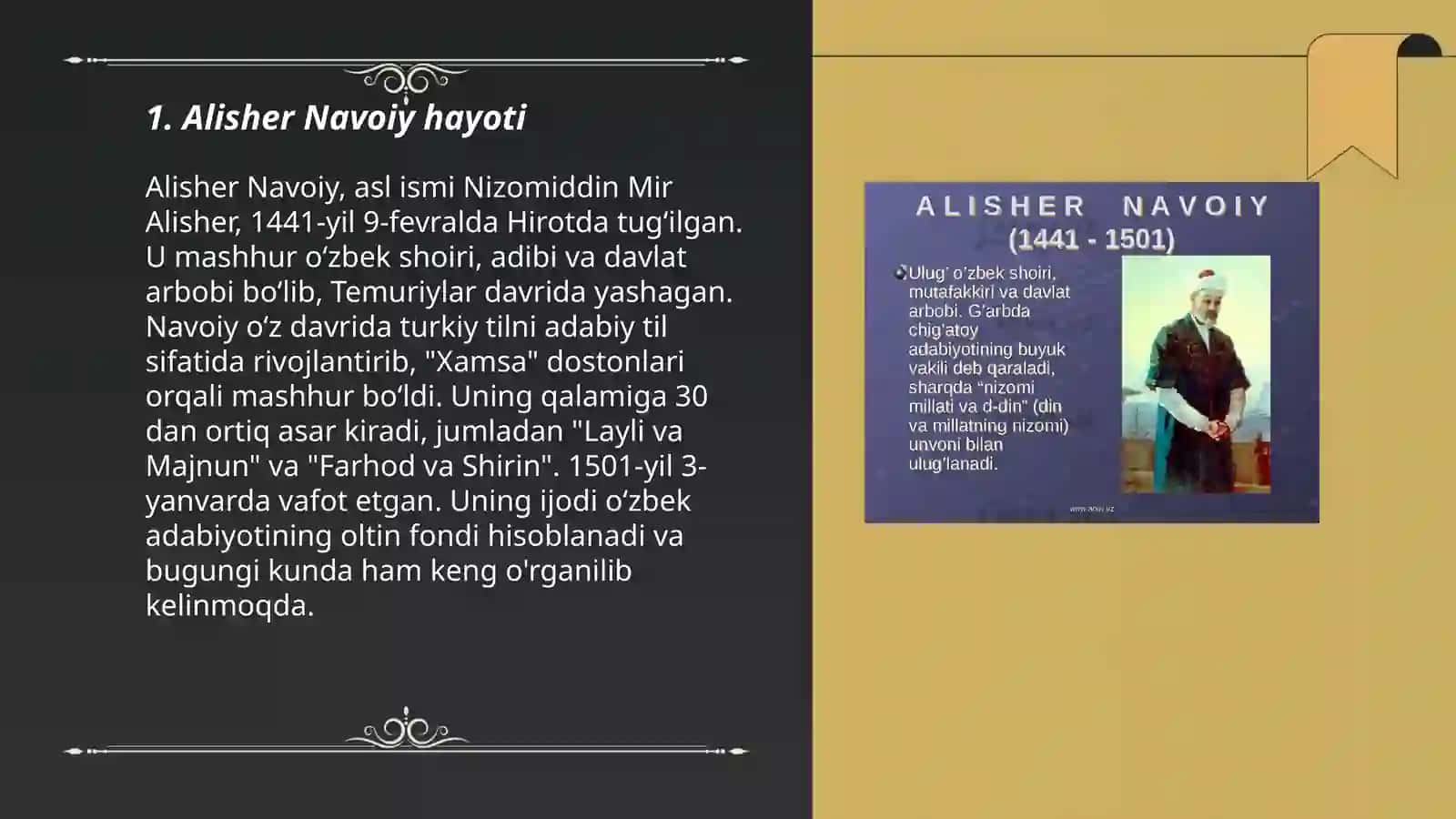 Alisher Navoiy hayoti 3