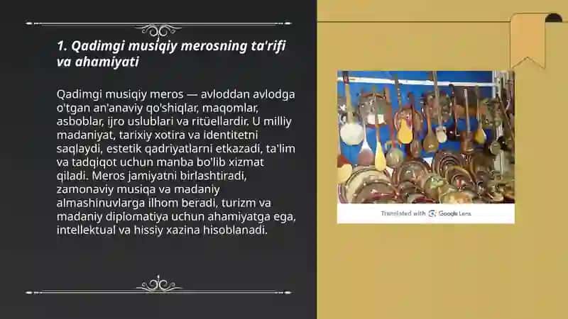 Qadimgi musiqiy merosimiz haqida 3