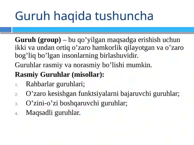 GURUH VA KOMANDALAR 3