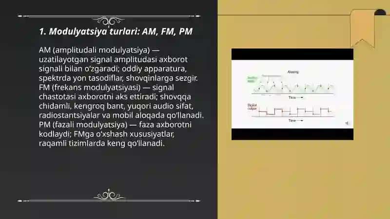 Yuqori chastotali signallarni uzatish usullari 3