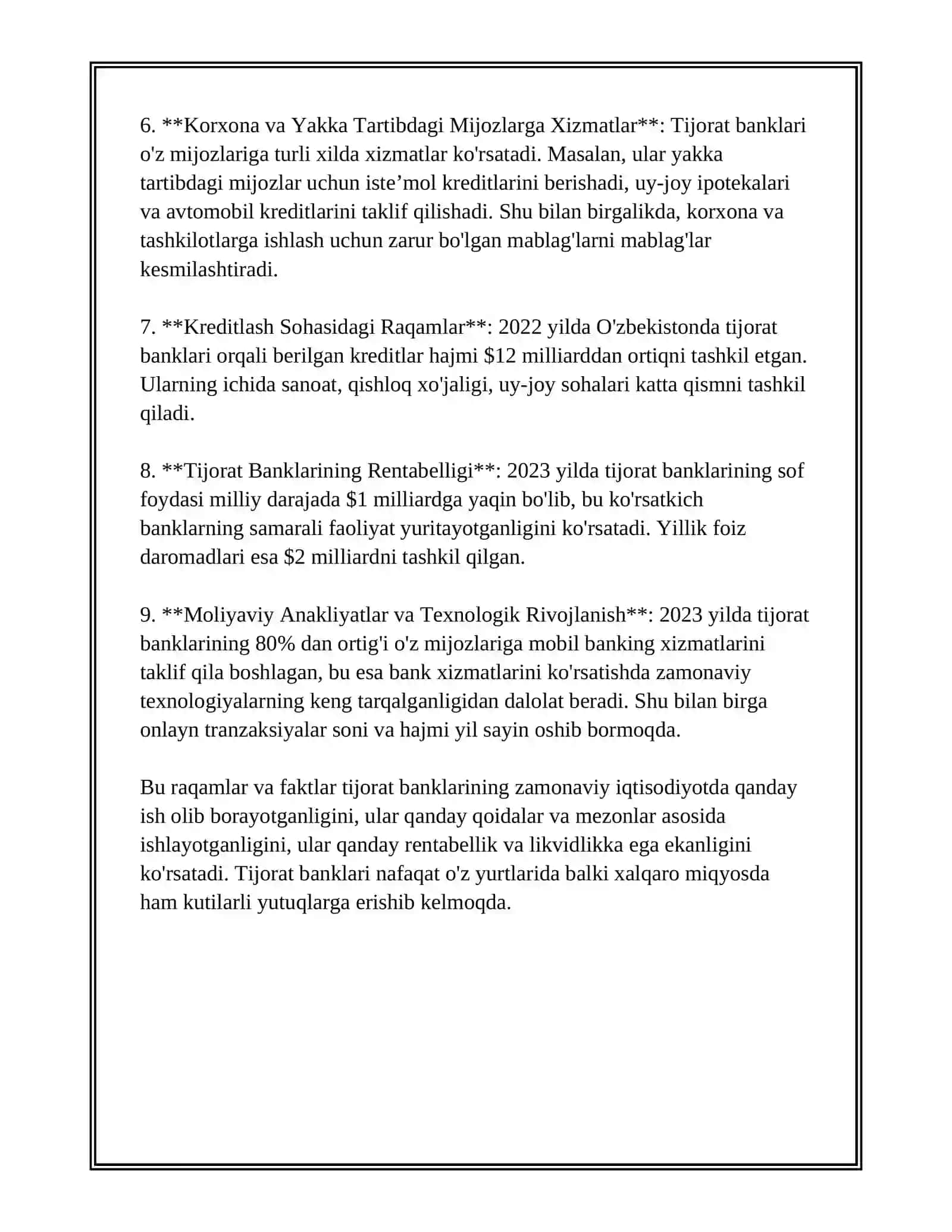 TIJORAT BANKLARNING OPERATSIYALARI 3
