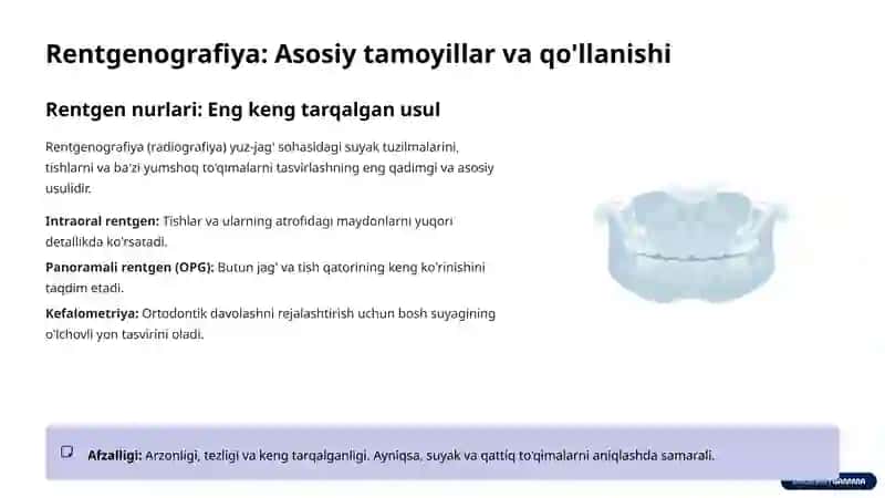 Yuz-jag' sohasi nur tekshirish usullari 3
