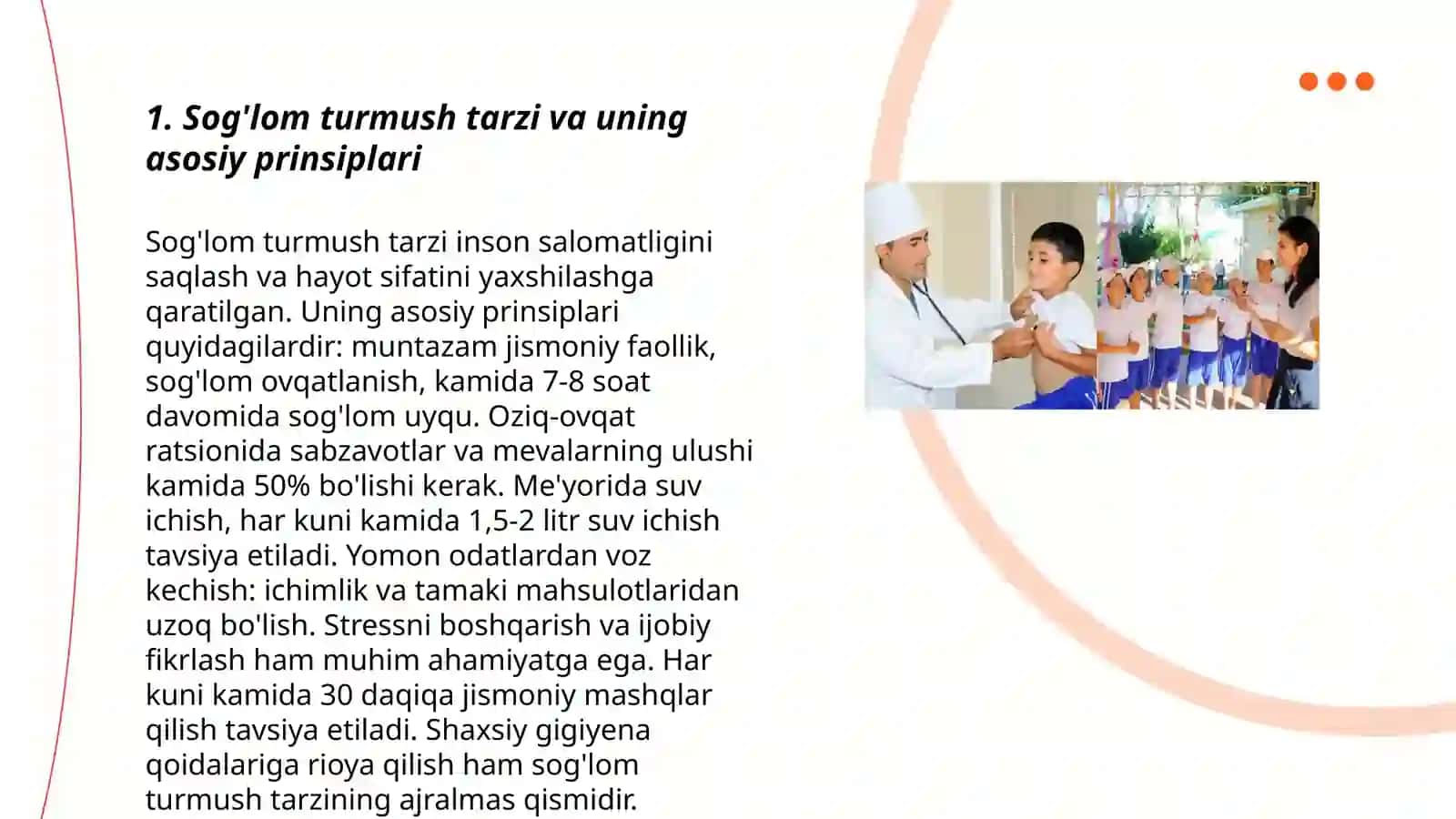 Turmush tarzi va salomatlik 3