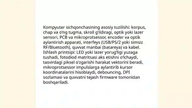 Kompyuter sichqonchalari tuzilishi 3