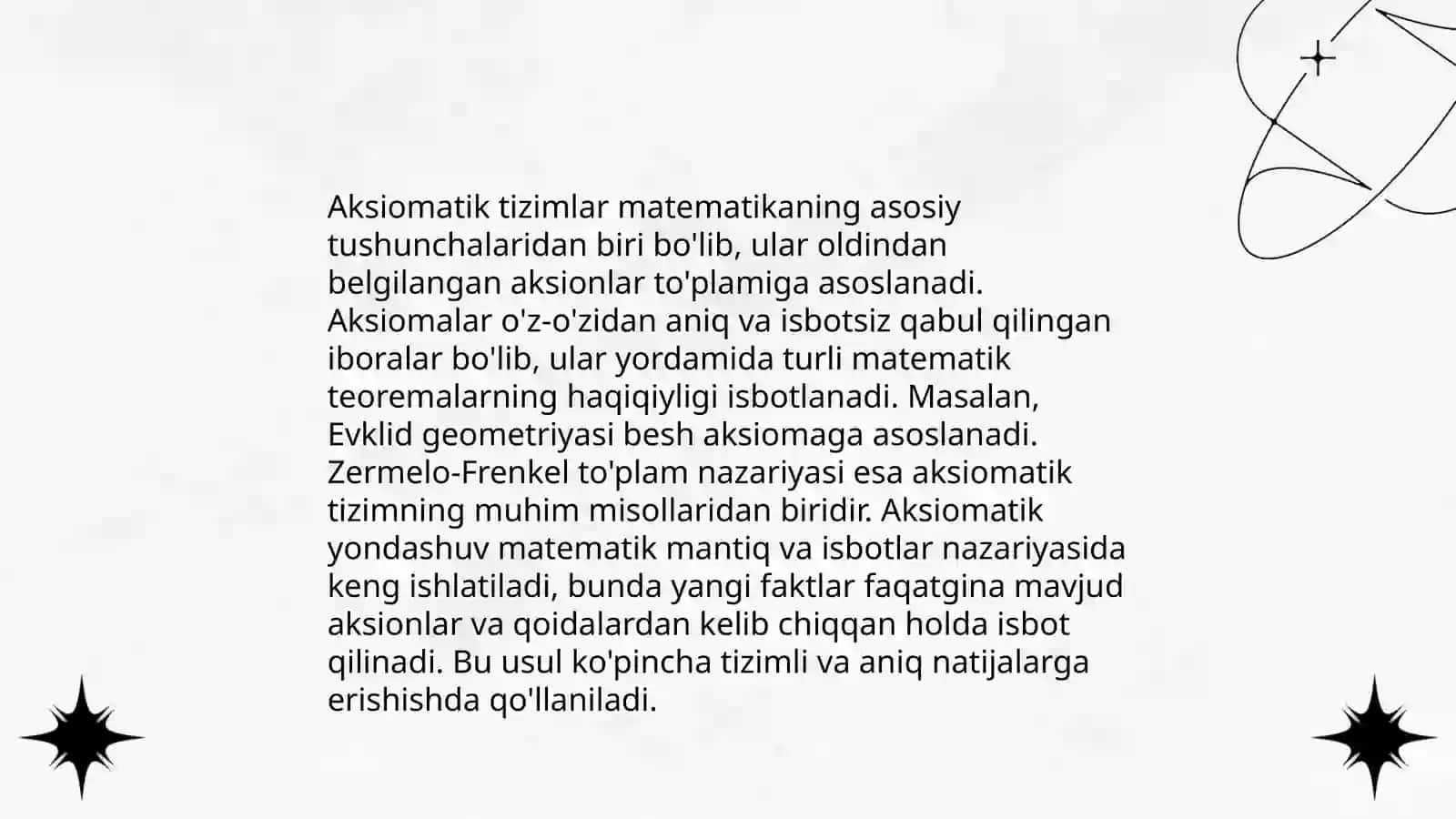 Aksiomatik nazariya 3