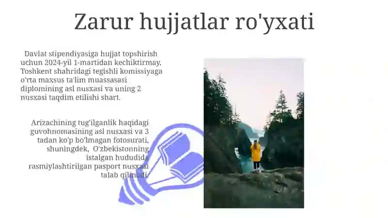 Zarur hujjatlar ro'yxati 3