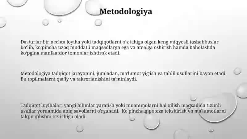 Tаdqiqоt lоyihаsi vа dаsturi 3
