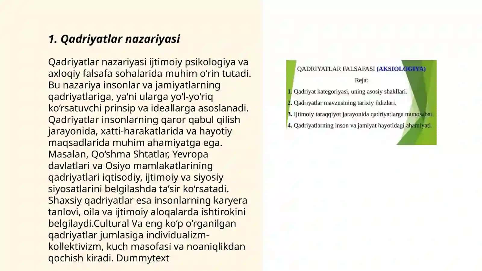Qadriyatlar falsafasi 3
