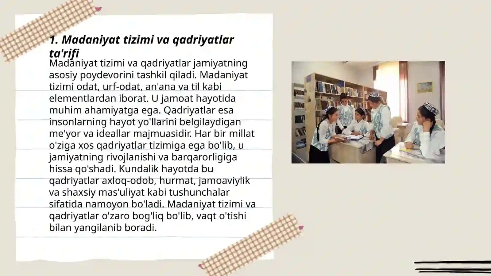 Madaniyat tizimida qadriyatlar masalasi 3