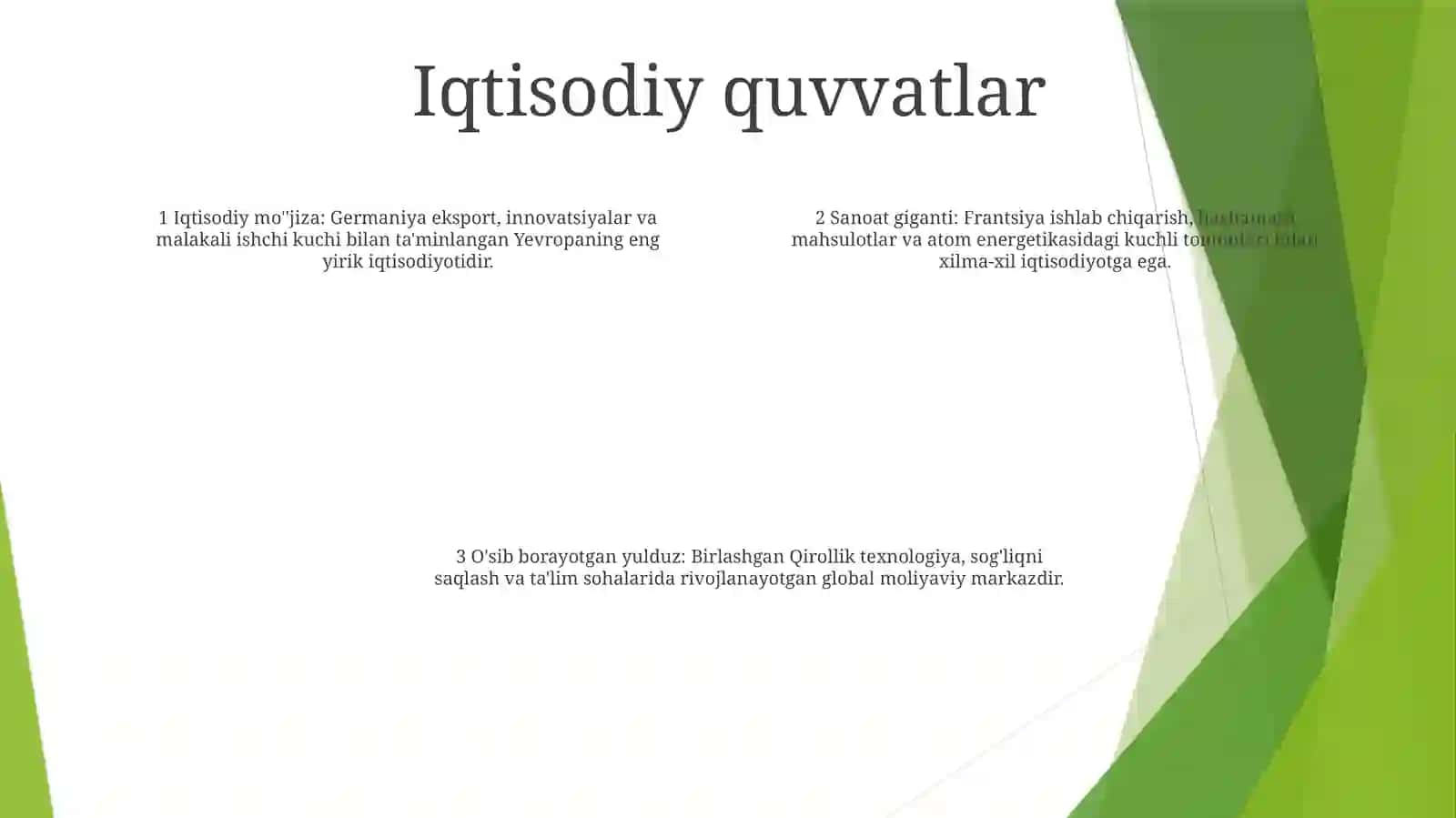 Yevropa Mamlakatlari 3
