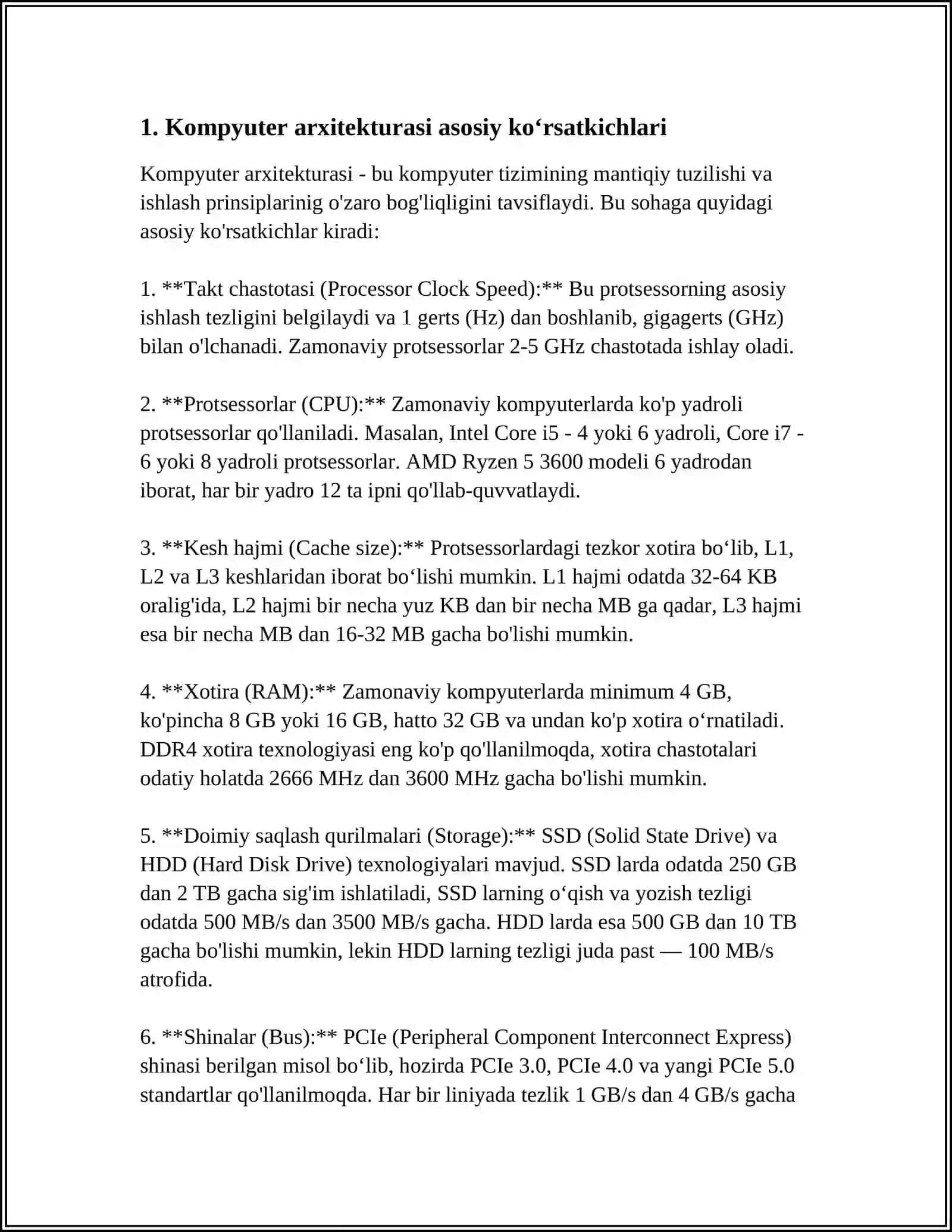 KOMPYUTERLARNING ASOSIY KO’RSATKICHLARI, MASSIV-PARALLEL TIZIMLAR (MPP), SIMMETRIK MULTIPROTSESSORLI TIZIMLAR (SMP) 3