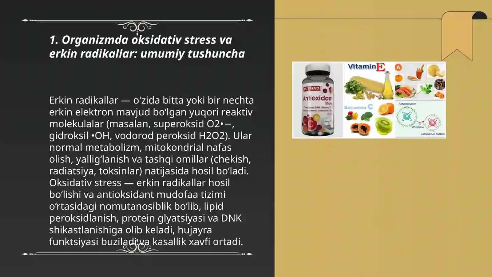 Antioksidant tizim va vitaminlar 3