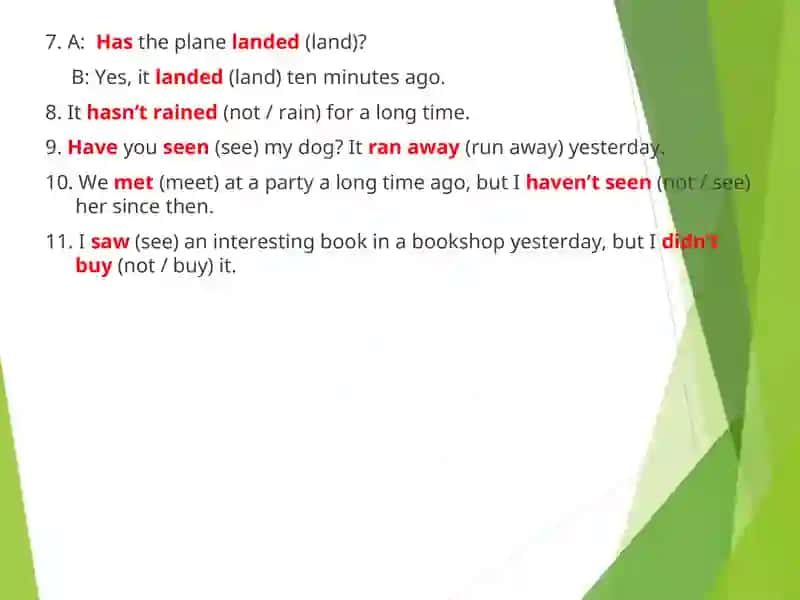 Grammar revision past 3