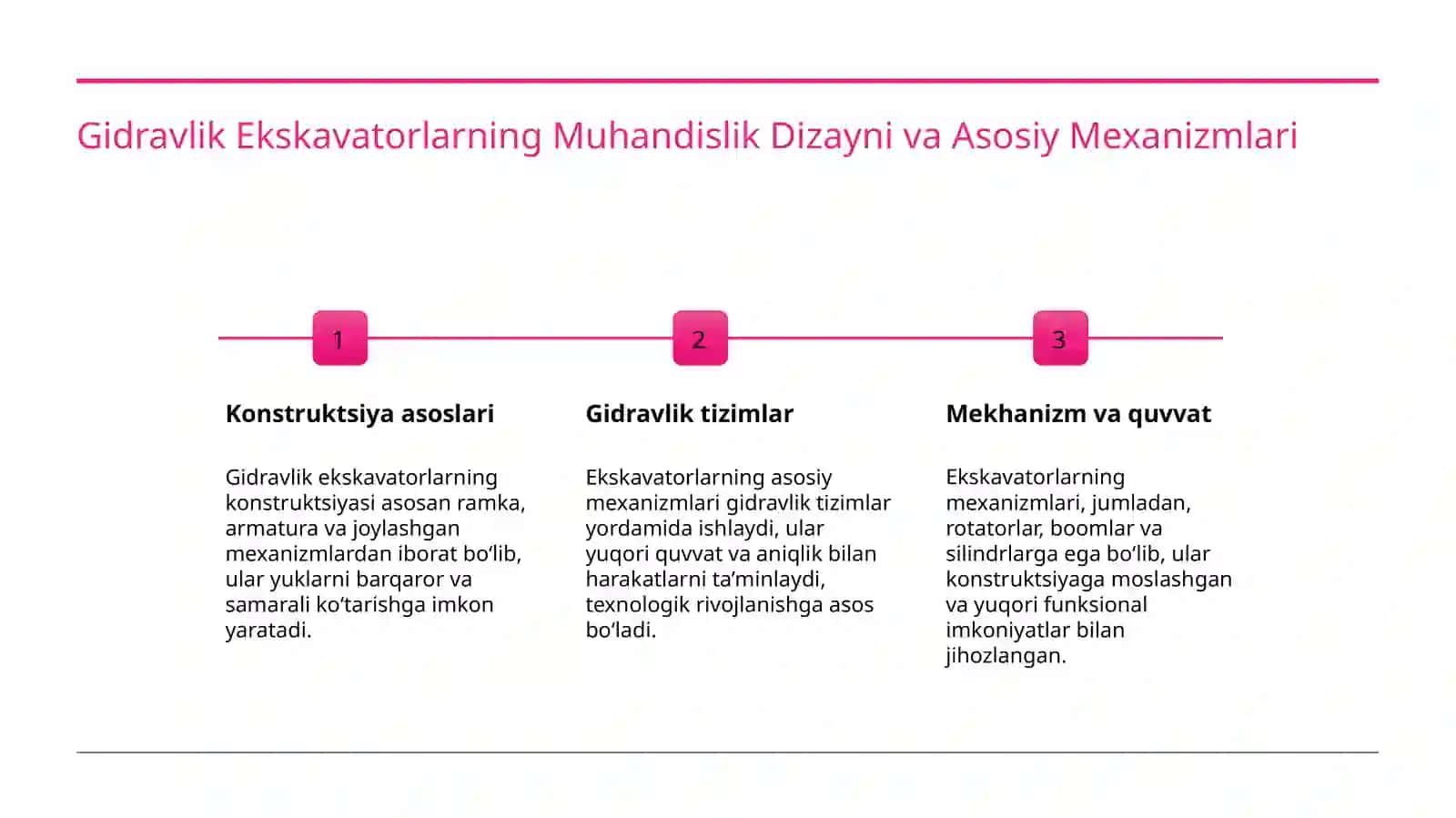 Gidravlik ekskavatorlar konstruksiyasini o'rganish 3