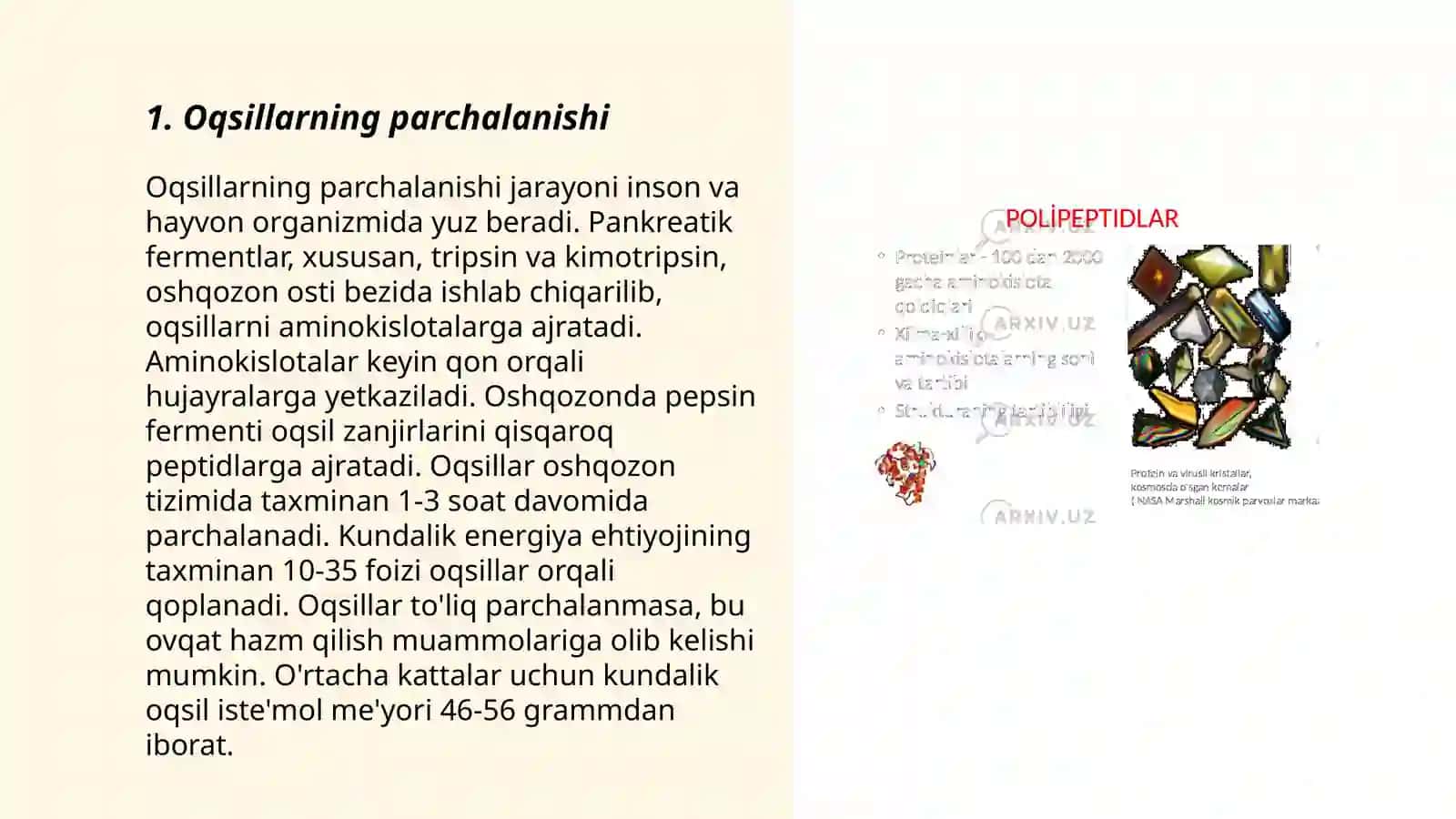 Oqsillarning xazmlanishi 3
