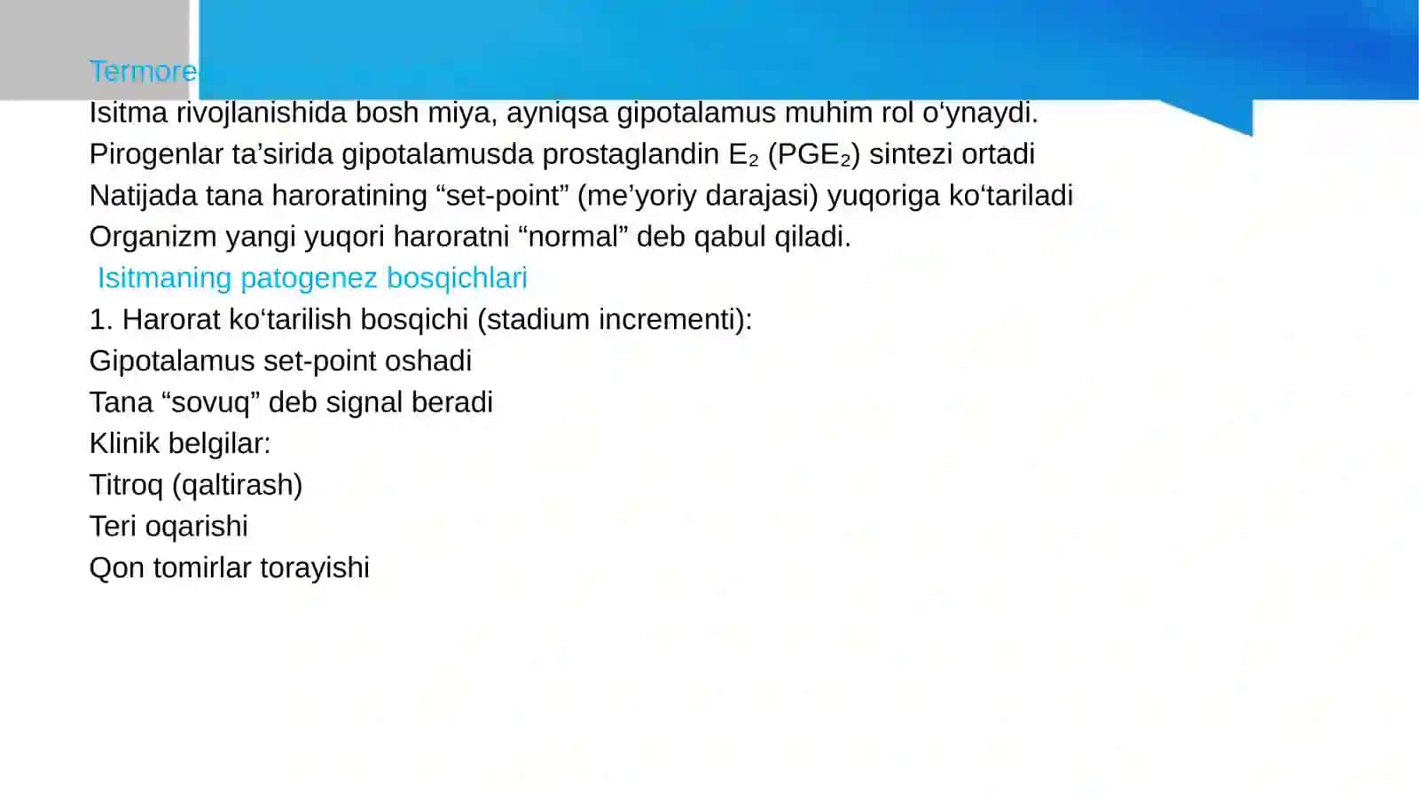 Isitma tushunchasi va patogenezi 3