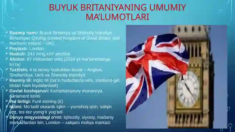 BuyukBritaniyaning umumiy ma’lumotlari 3