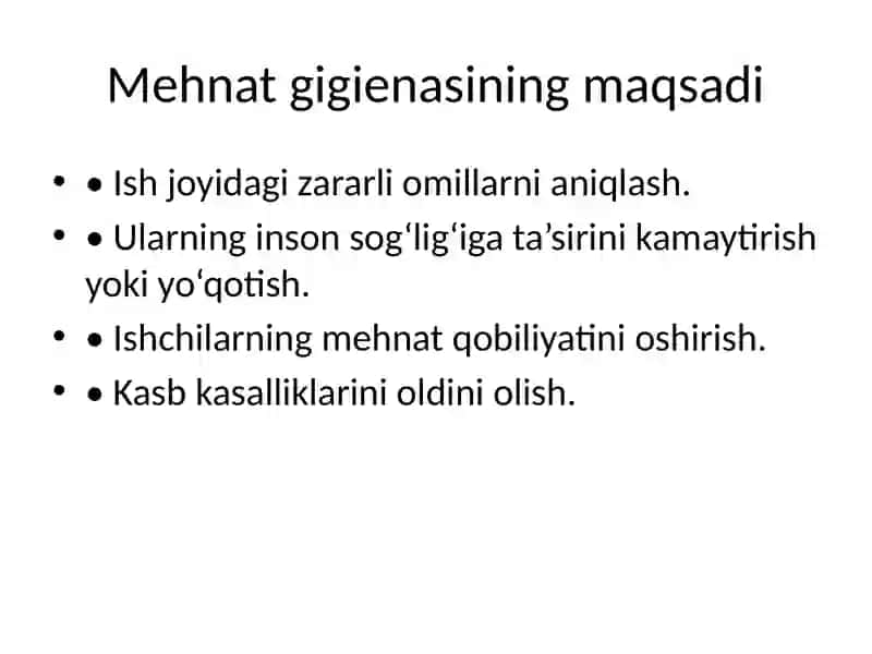 MEHNAT GIGIENASINING UMUMIY ASOSLARI 3