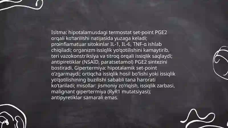 Isitmaning gipertermiyadan farqlovchi xossalari 3