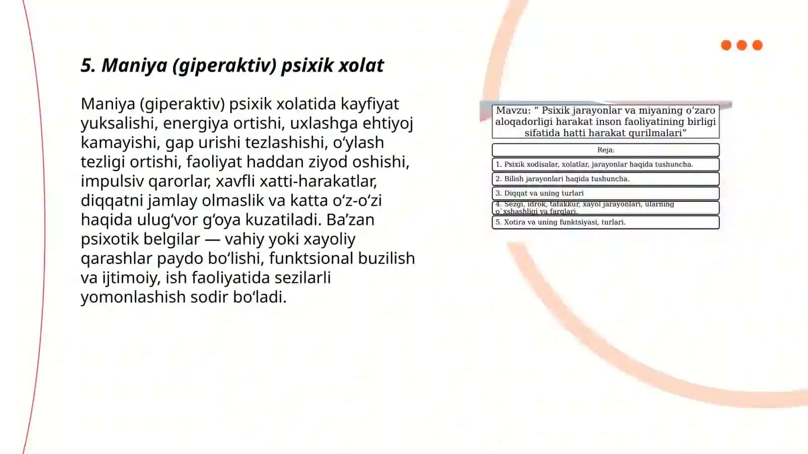 Psixik xolat turlari 3
