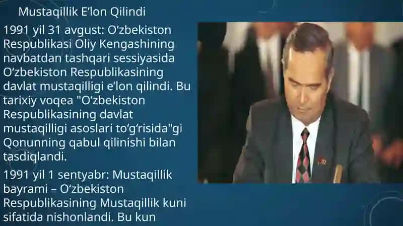 Mustaqil O‘zbekiston Respublikasining tashkil topishi 3