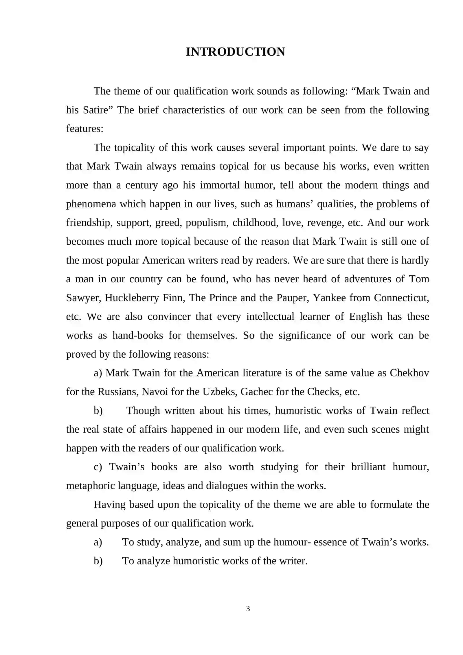 MARK TWAIN’S SATIRE 3
