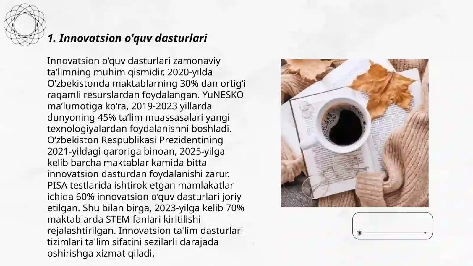 Kreativ ta'lim muhitining asosiy talablari 3