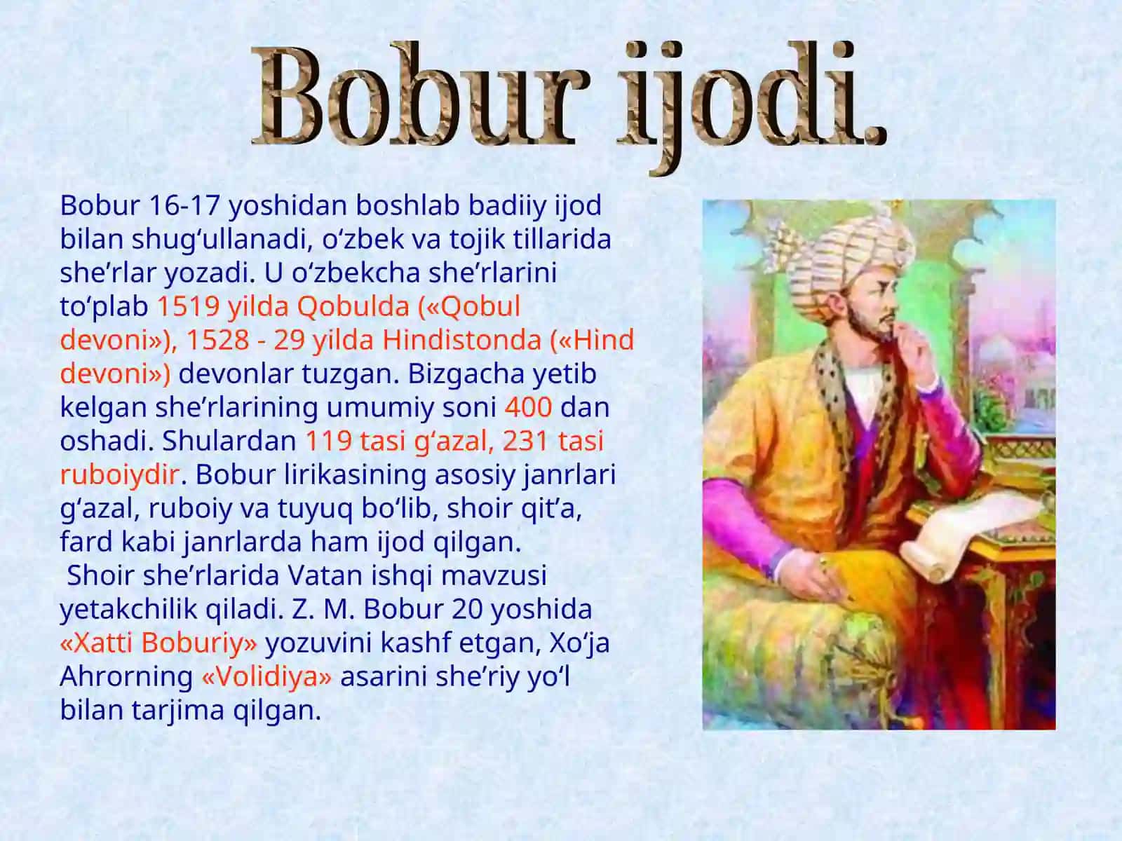 Zahiriddin Muhammad Bobur 3
