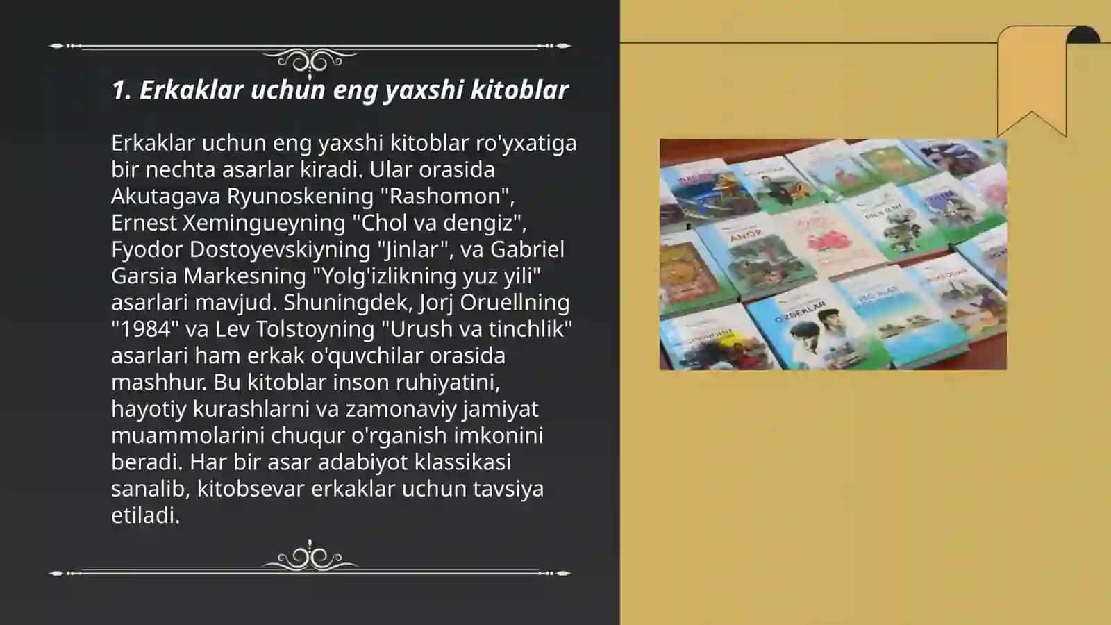 Erkaklar uchun eng yaxshi kitoblar 3