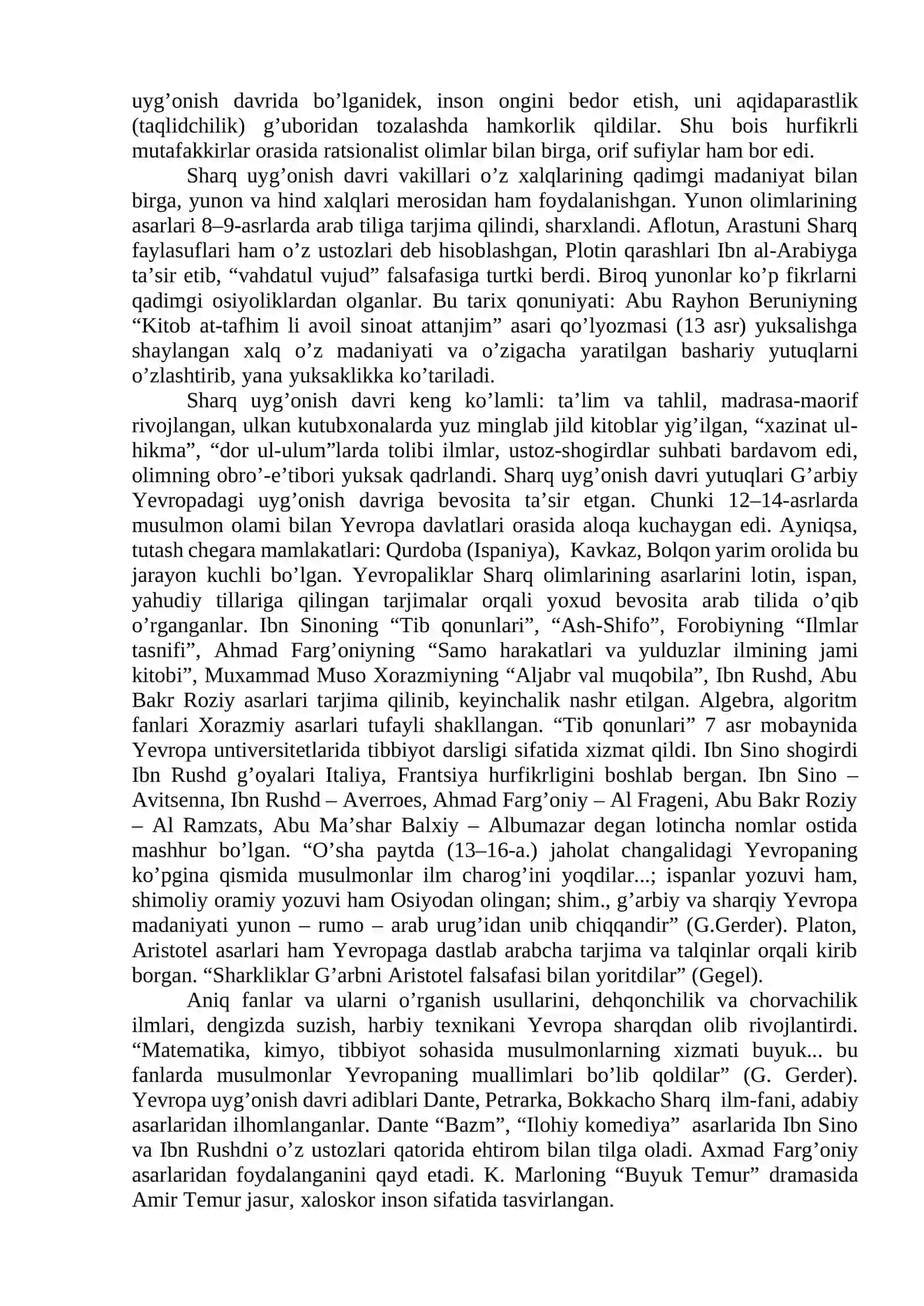 УЙҒОНИШ ДАВРИНИНГ ТАРИХ ФАЛСАФАСИ. XIV-XVI АСРЛАР 3