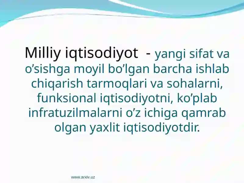 Milliy iqtisodiyot 3